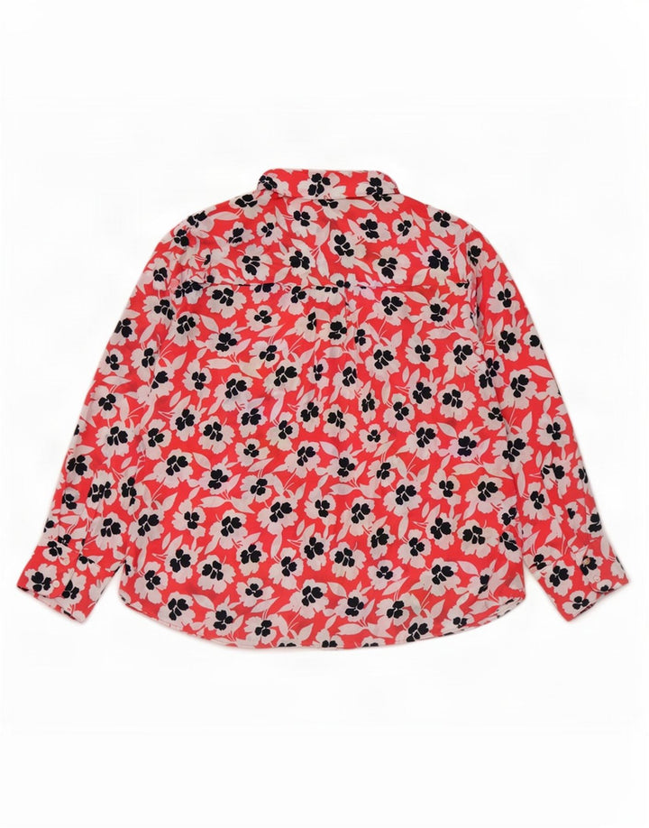 Marks & Spencer ženska prevelika košulja bluza UK 18 XL crveni cvjetni poliester