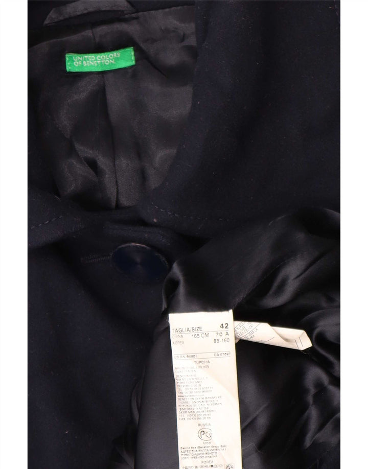 Benetton ženski kaput IT 42 srednje tamnoplava vuna