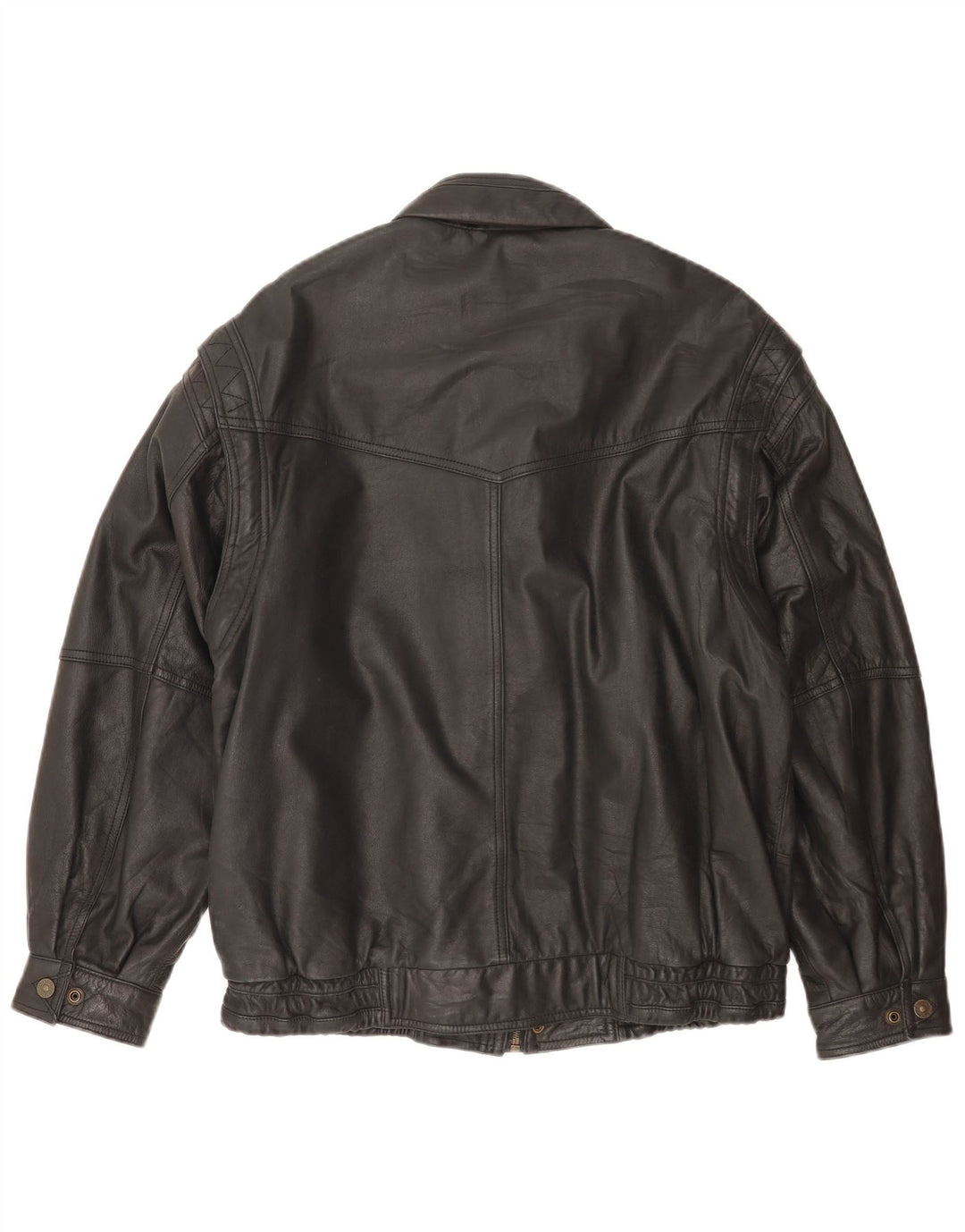 Vintage muška bomber kožna jakna EU 50 velika crna koža
