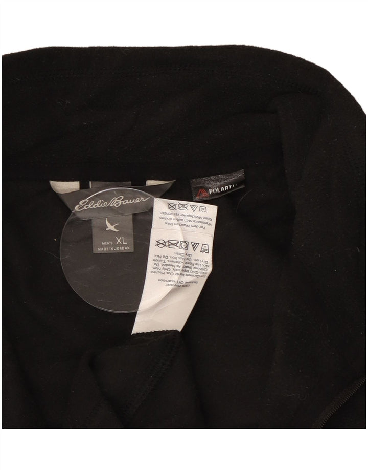 Eddie Bauer Muški džemper od flisa s patentnim izrezom XL crni poliester