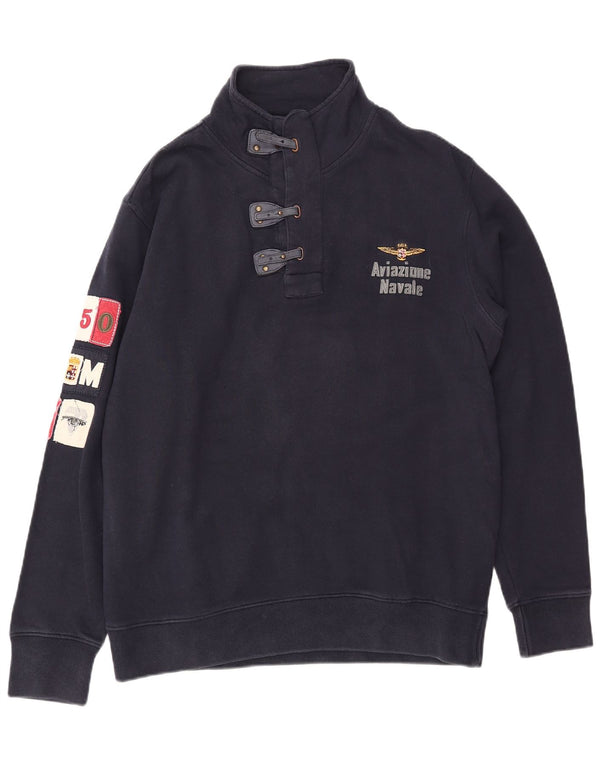 Aviazione Navale muška majica s dugmadima i ovratnikom 3XL tamnoplava