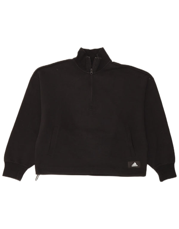 Adidas ženski džemperi s kratkim izrezom i kratkim izrezom UK 8/10, mali crni