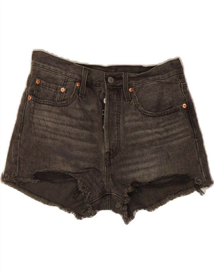 LEVI'S Womens 501 Denim Shorts W26 Small  Grey Cotton Vintage Levi's and Second-Hand Levi's from Messina Hembry 