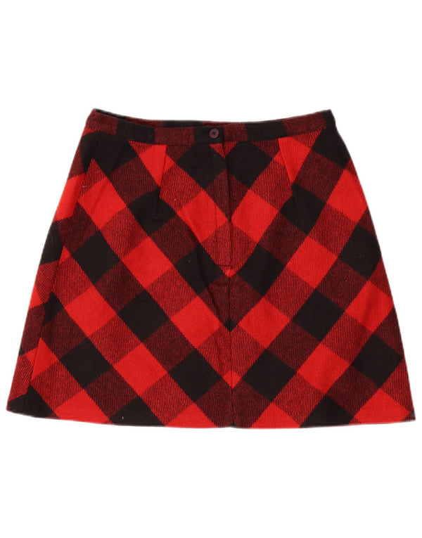 SUPERDRY ženska mini suknja srednje veličine W30 crvena gingham vuna