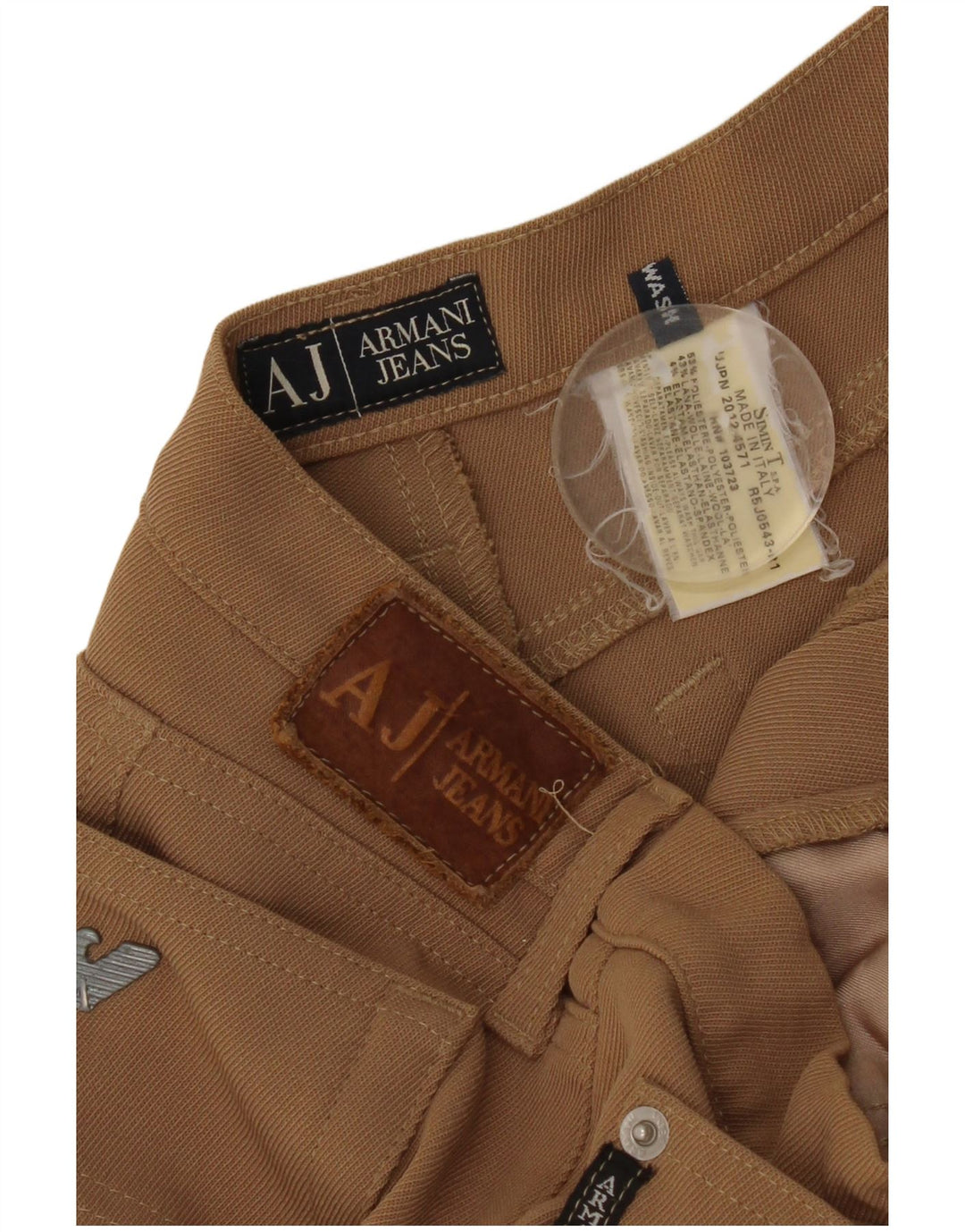 Armani ženske uske ležerne hlače W30 L34 smeđi poliester
