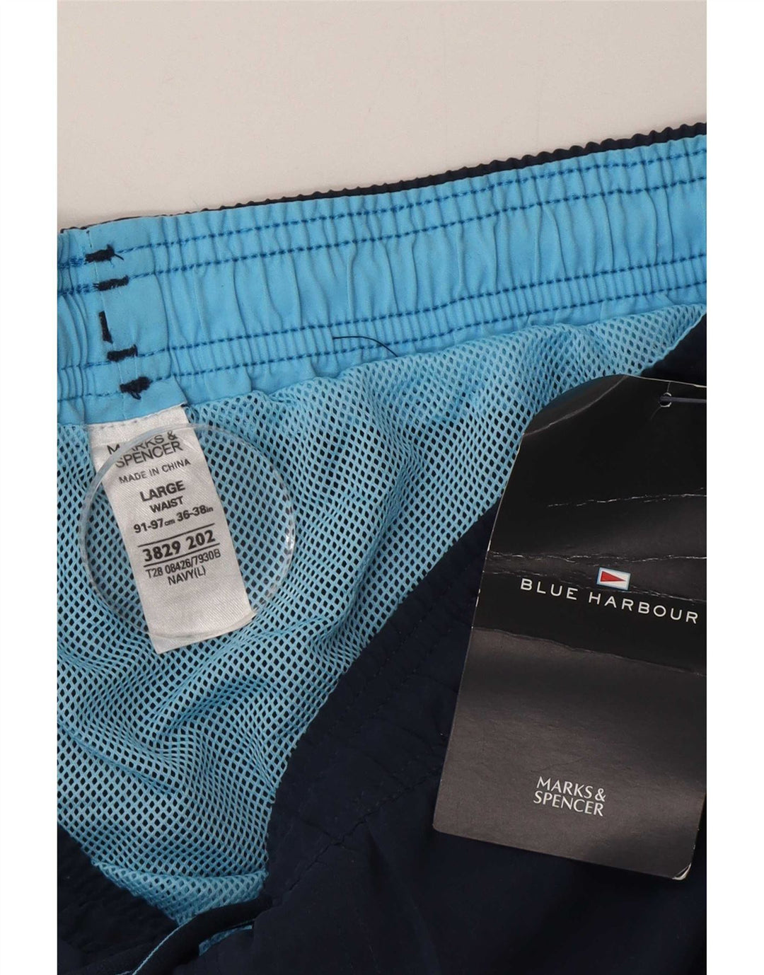 Marks & Spencer muške kratke kupaće hlače Blue Harbor Large tamnoplave