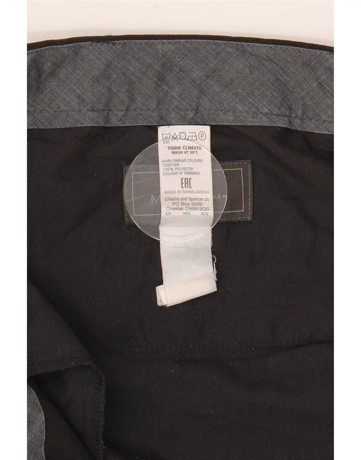 Marks & Spencer muške hlače ravnog odijela W40 L29 crni poliester
