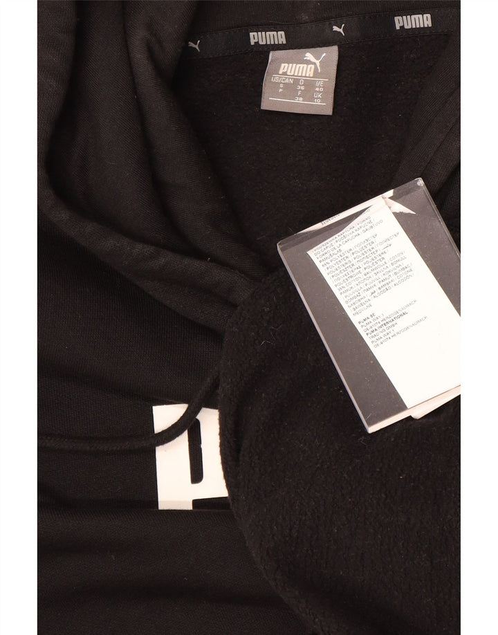 PUMA Ženska majica s kapuljačom s kapuljačom UK 10 Mali crni poliester