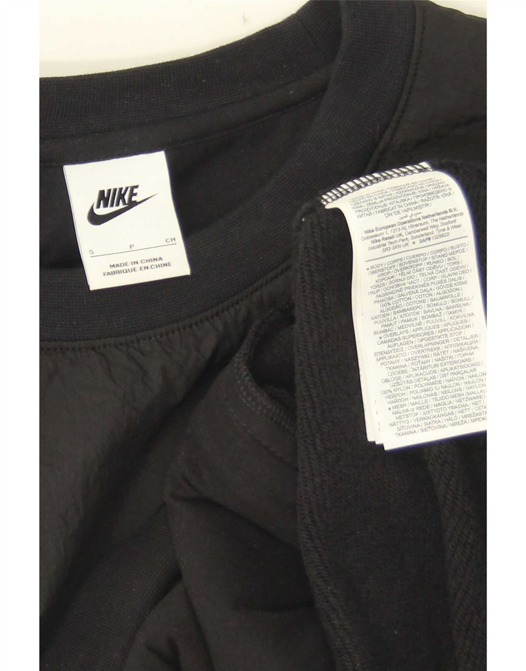 Mali crni poliamidni džemperi Nike Graphic Sweatshirt