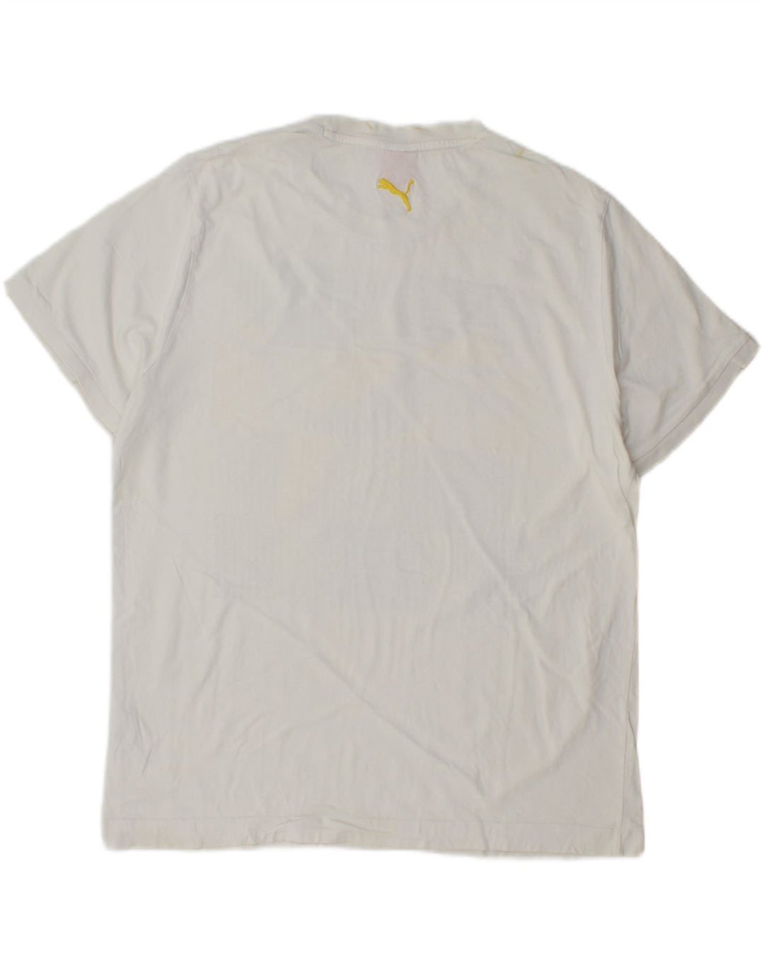 PUMA Mens Graphic T-Shirt Top XL White Vintage Puma and Second-Hand Puma from Messina Hembry 