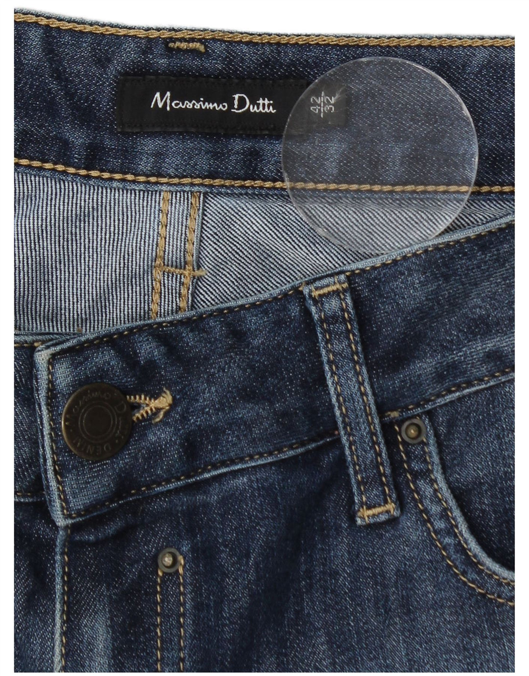 Ženske ravne traperice Massimo Dutti EU 42 velike W32 L34 tamnoplave