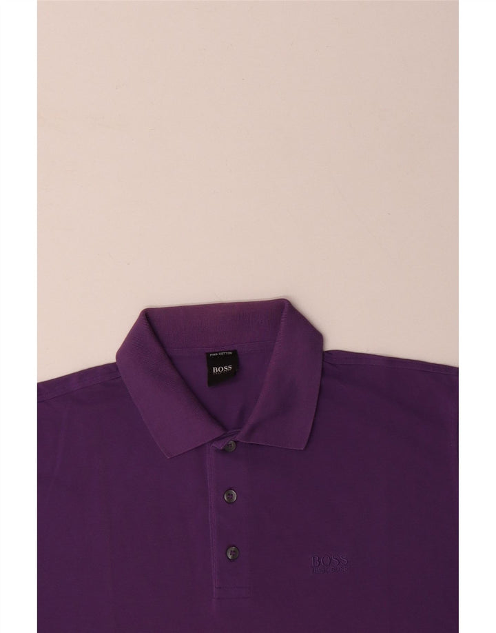 HUGO BOSS Muška polo majica Srednje ljubičasta pamuk