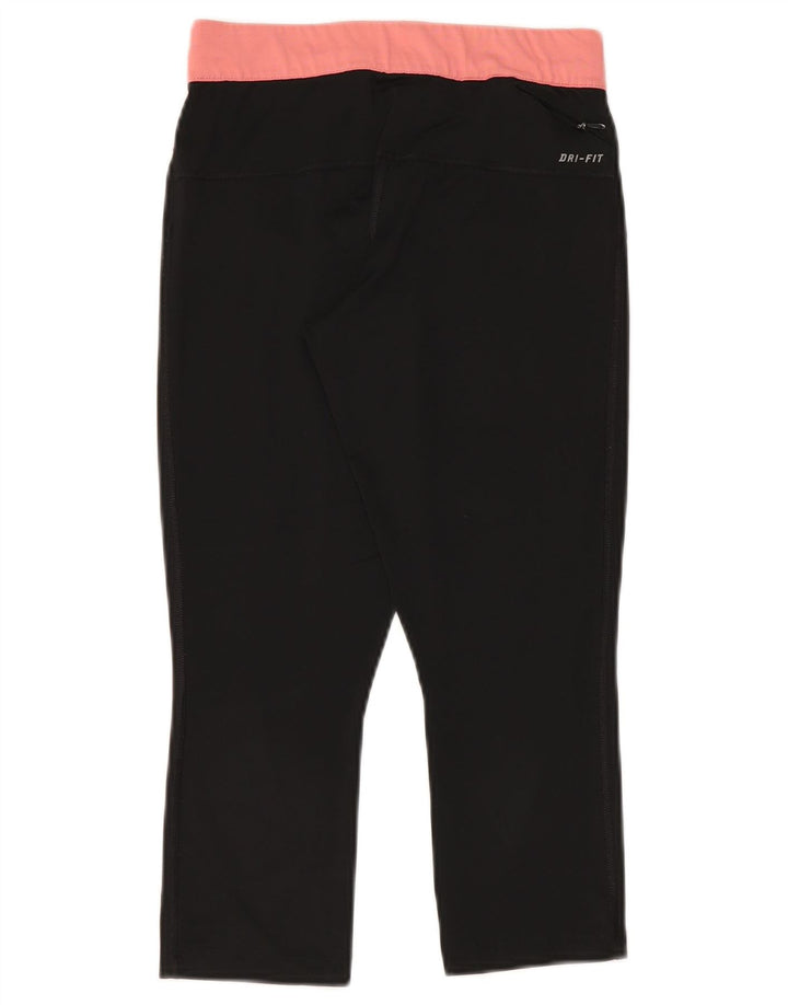 Nike ženske Dri Fit Capri tajice UK 10 male crne poliesterske