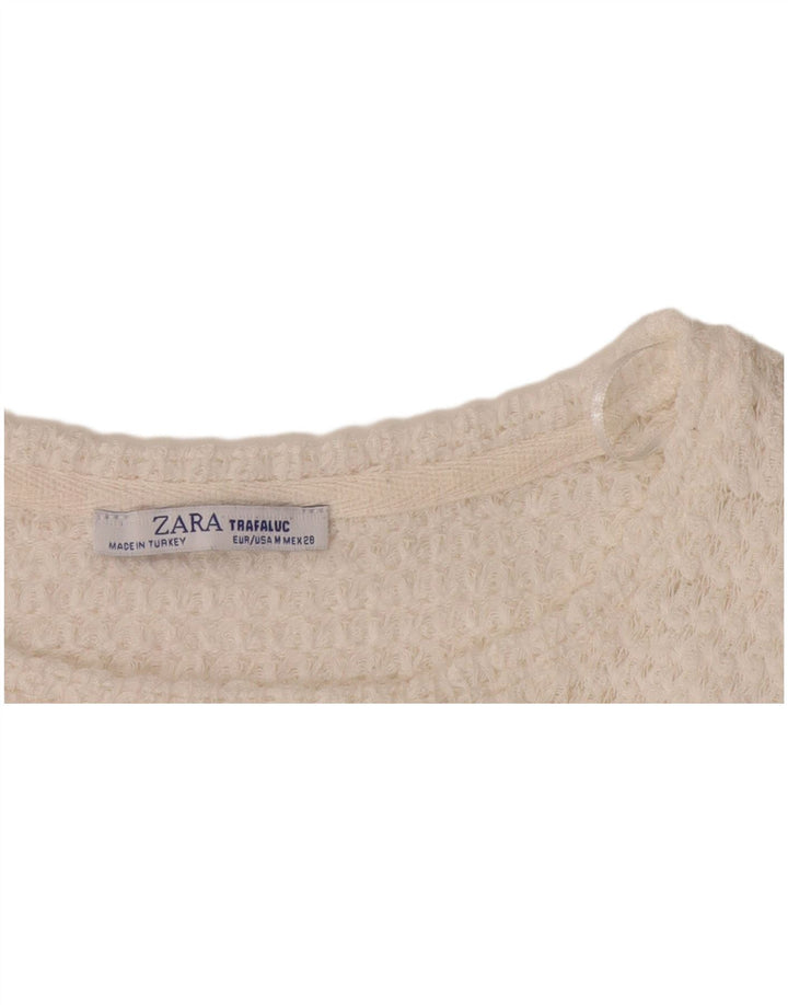 Zara ženska pletena bluza Trafaluc UK 14 Srednje bijela
