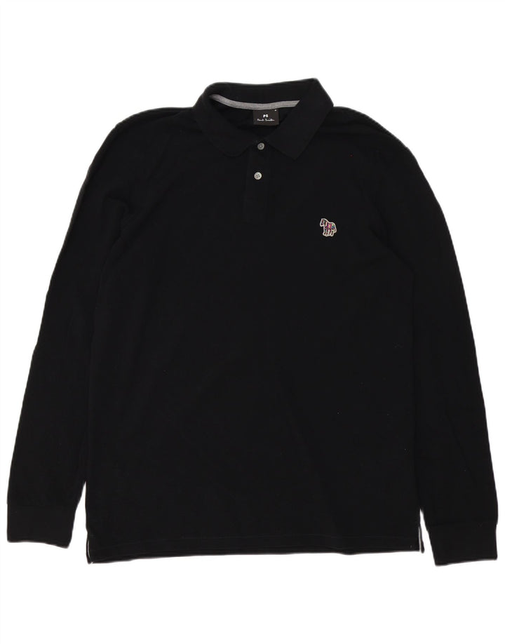Paul Smith muška polo majica dugih rukava srednje crna