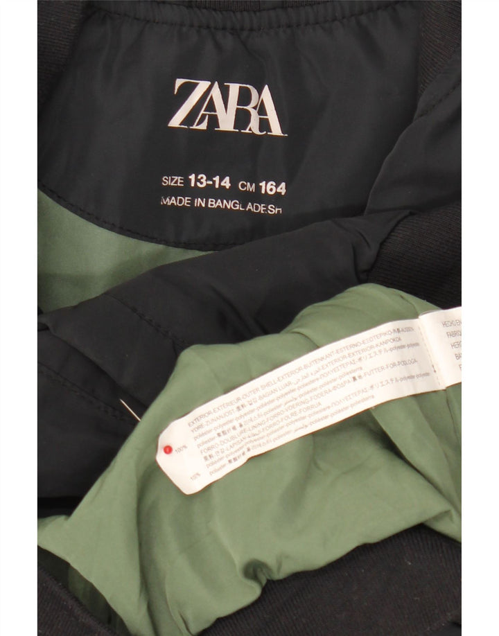 Bomber jakna Zara za dječake 13-14 godina crna od poliestera