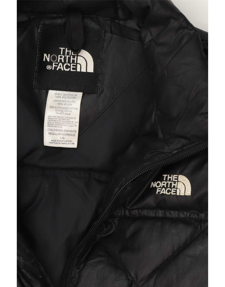The North Face Girls podstavljena jakna 11-12 godina, veliki crni poliester