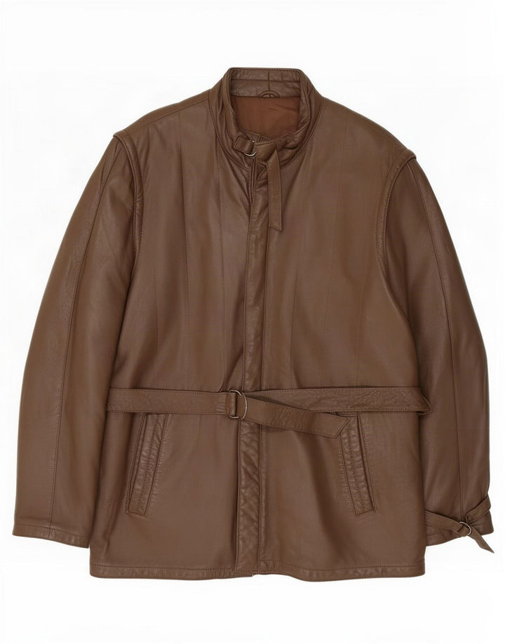 Vintage muška kožna jakna UK 40 Large Brown