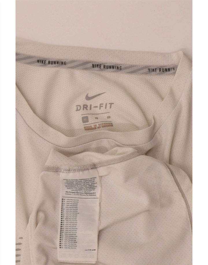 Nike Dri Fit majica kratkih rukava XL bijeli poliester