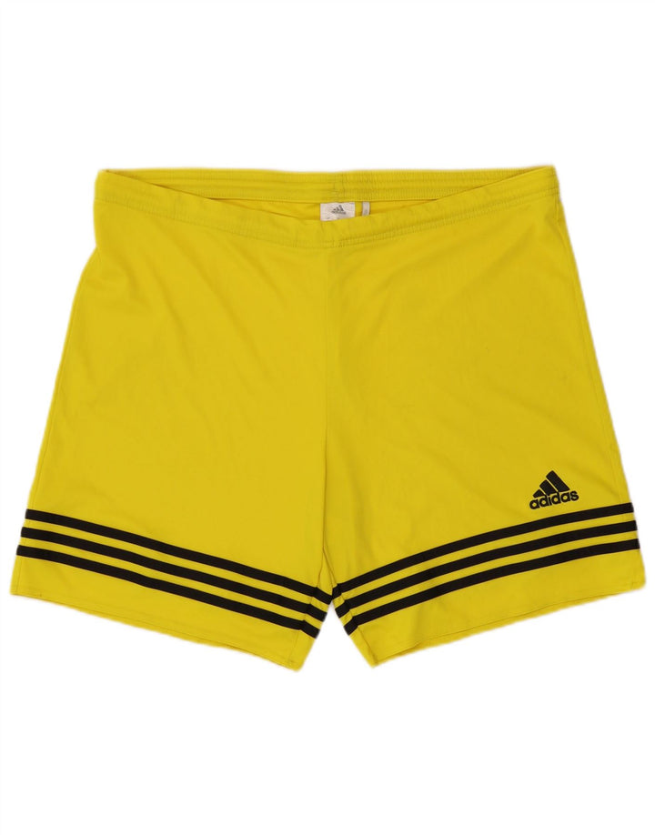 Adidas muške sportske kratke hlače s velikim žutim prugama od poliestera