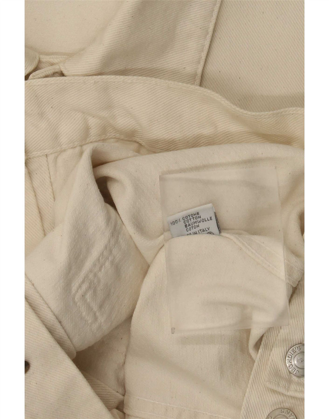 Vintage ženska traper jakna UK 20 2XL od bijelog pamuka