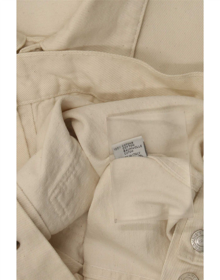 Vintage ženska traper jakna UK 20 2XL od bijelog pamuka