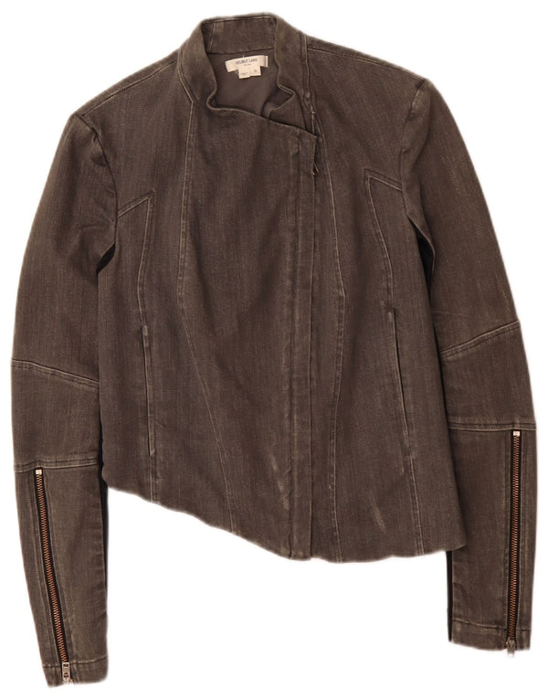 Helmut Lang Ženska asimetrična biciklistička jakna UK 10 Small Grey Colourblock