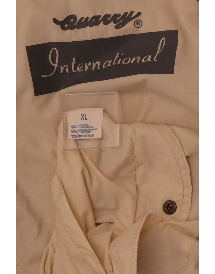 QUARRY Muška reverzibilna jakna s grafičkim motivima UK 42 XL, sivobijeli pamuk