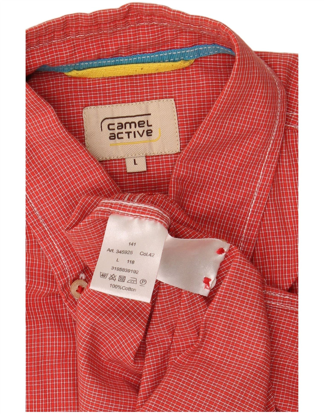 Camel Active muška majica kratkih rukava, veliki crveni karirani pamuk