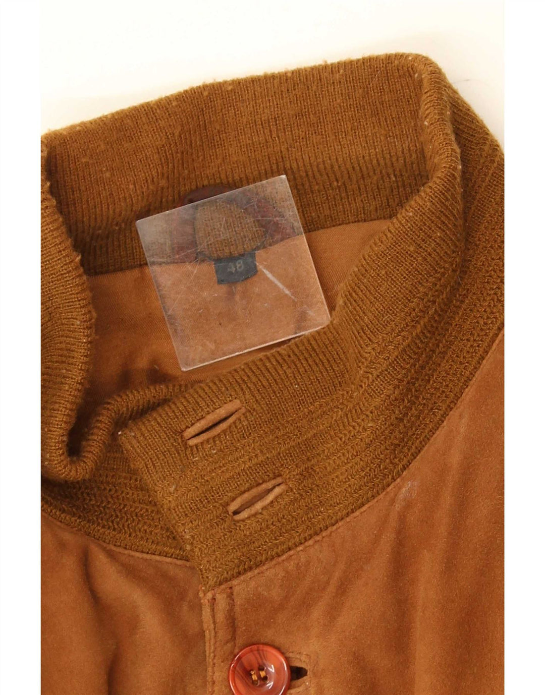 Vintage muška bomber jakna od brušene kože IT 48 srednje smeđa