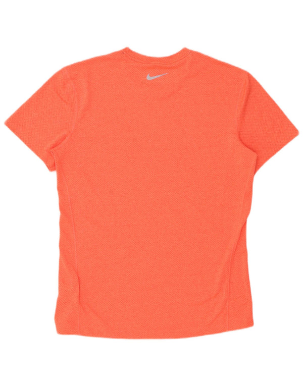 Nike Dri Fit T-Shirt Top Medium Orange Poliester