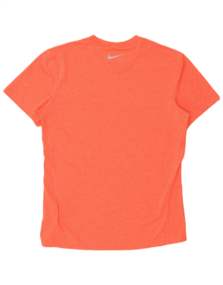 Nike Dri Fit T-Shirt Top Medium Orange Poliester