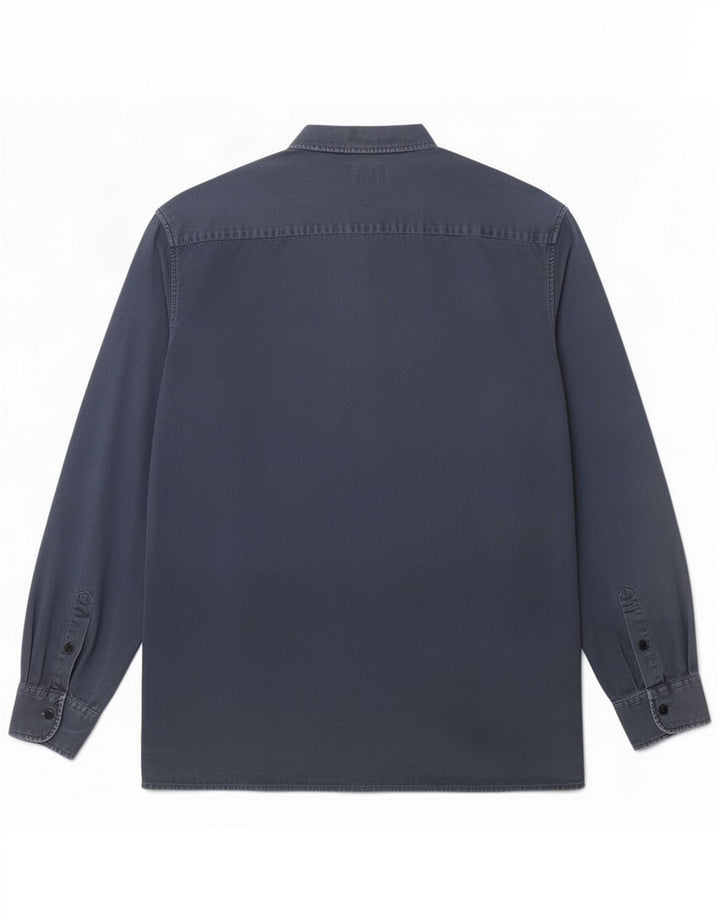 Schott Mens Shirt Large Blue Cotton