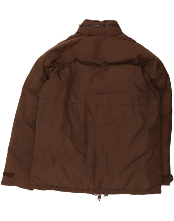 CALVIN KLEIN JEANS Muška podstavljena jakna s kapuljačom UK 42 XL Smeđi najlon