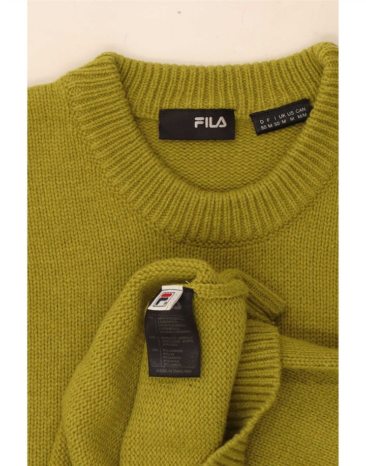 Fila muški džemper s okruglim izrezom srednje veličine kaki vuna