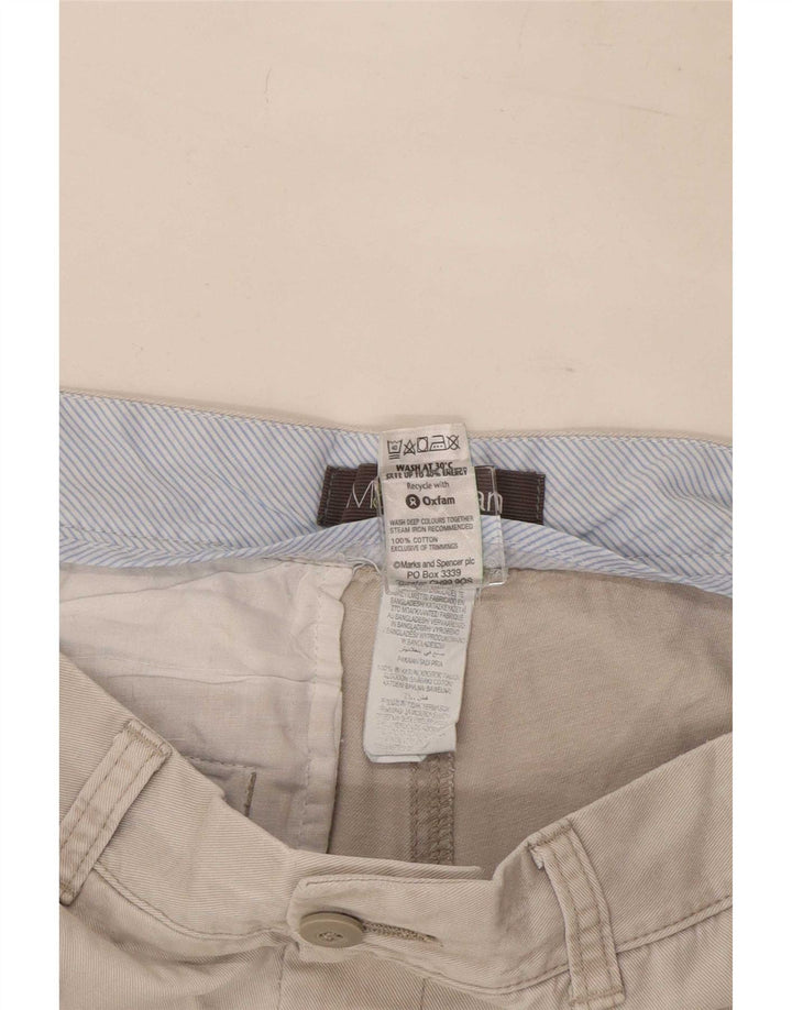 Marks & Spencer Mens Chino Shorts Medium W32 Beige Cotton