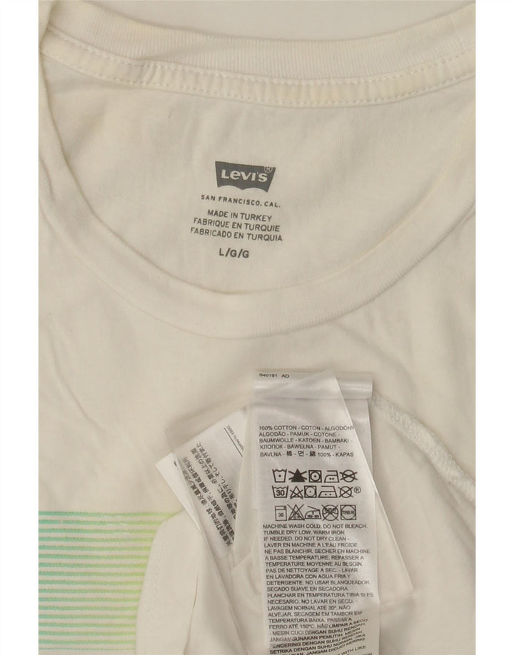 Levi's muška majica s grafičkim motivima, veliki bijeli pamuk