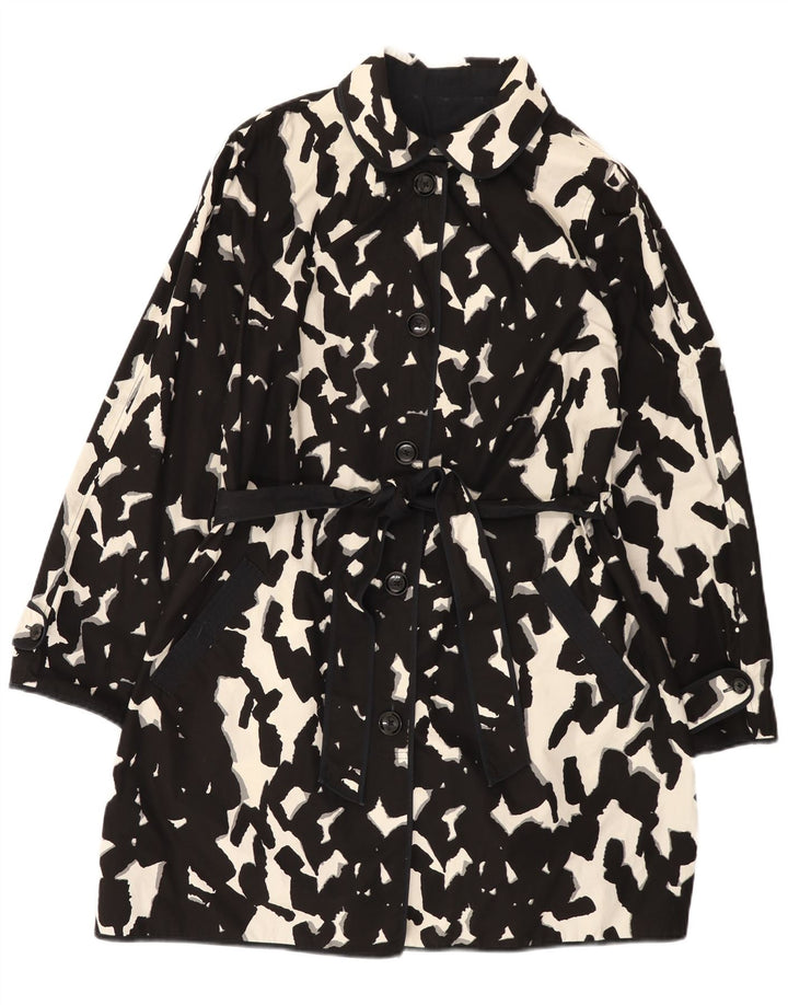 HOBBS Ženski kaput s apstraktnim uzorkom UK 16 Veliki crni