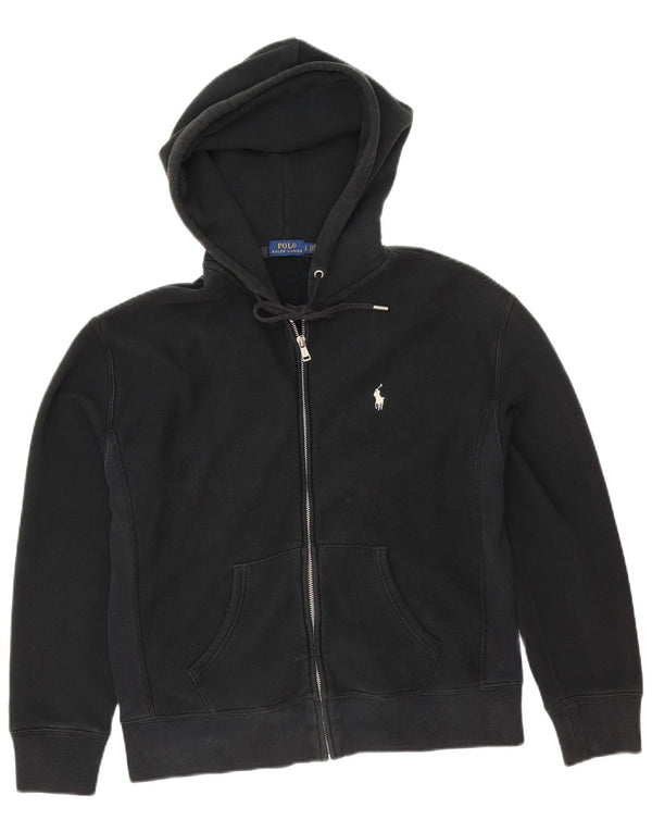Polo Ralph Lauren muški pulover s kapuljačom na patentni zatvarač, mali crni pamuk