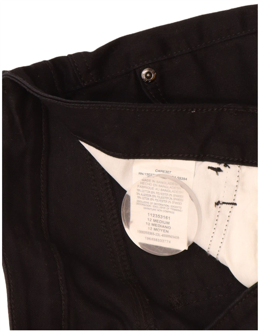 Lee ženske traper kratke hlače US 12 Large W32 crni pamuk