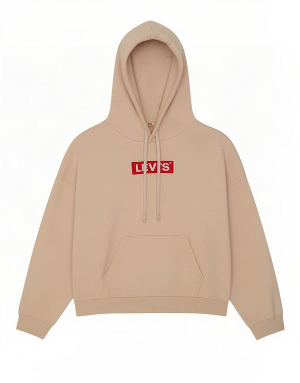 Levi's Womens Oversized Hoodie Jumper UK 10 Small Pink Cotton