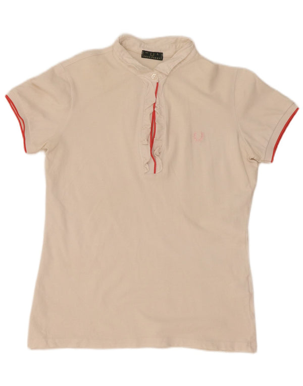 Fred Perry ženska polo majica UK 14 Veliki bijeli pamuk