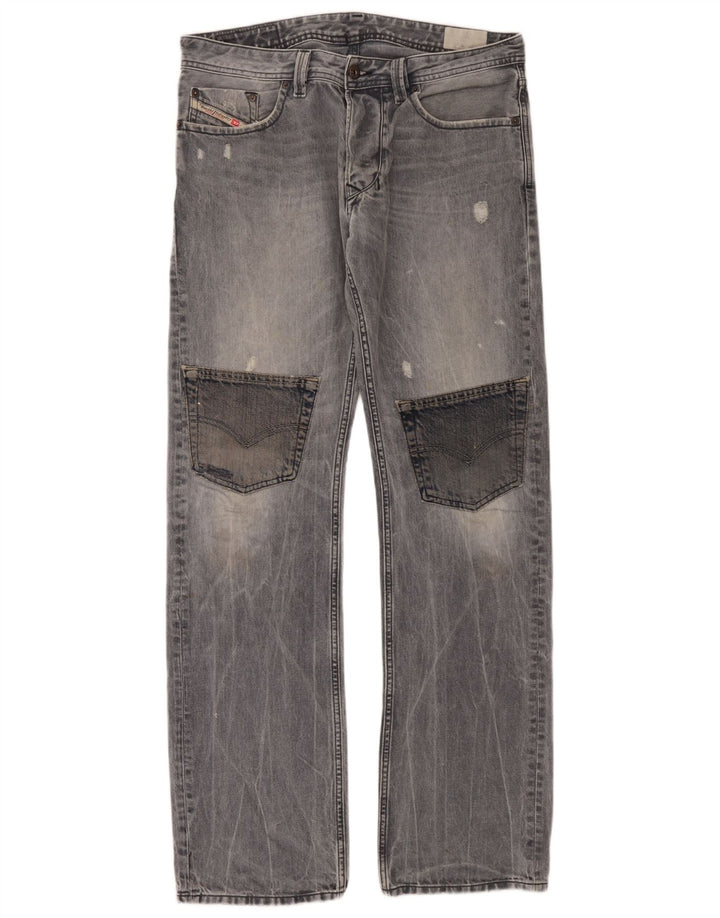 Diesel muške distressed cargo ravne traperice W32 L34 plavi pamuk