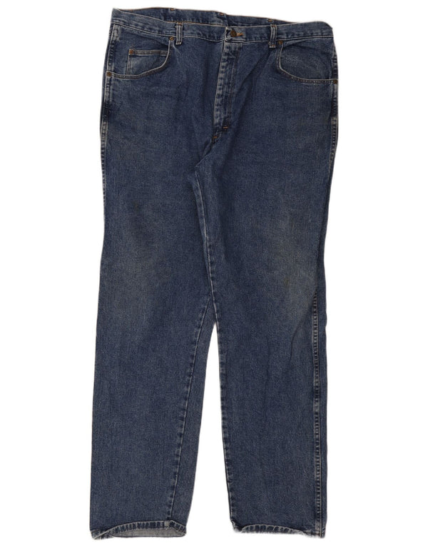 Wrangler muške ravne traperice W42 W34 plavi pamuk