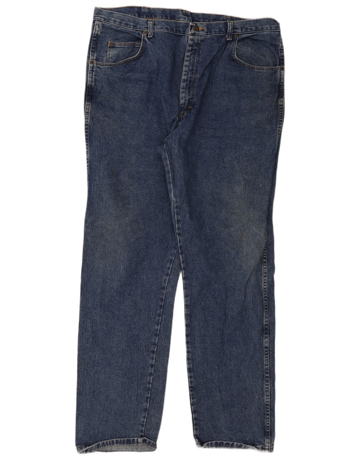 Wrangler muške ravne traperice W42 W34 plavi pamuk