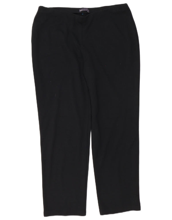 Marks & Spencer ženske ravne ležerne hlače UK 16 Large W36 L28 crne