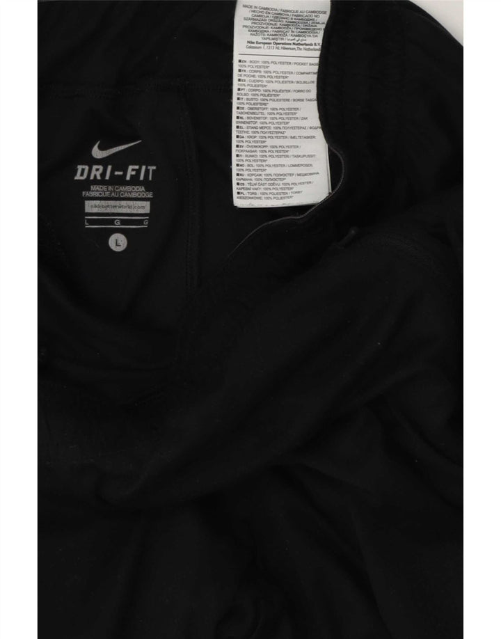 Nike muške Dri Fit hlače za trenirku, velike crne poliesterske hlače