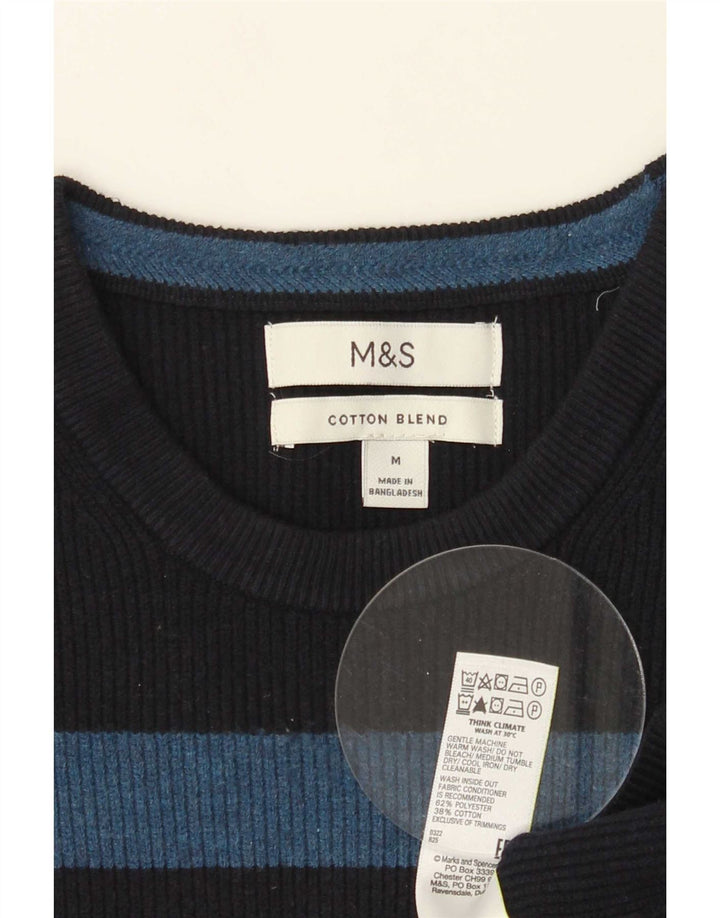Marks & Spencer muški džemper s okruglim izrezom srednje tamnoplave boje od poliestera