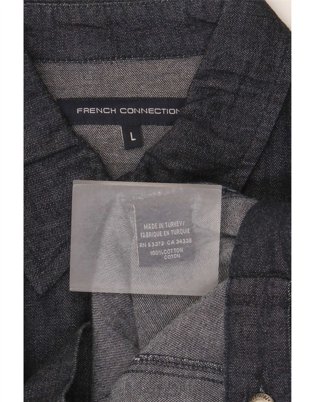 French Connection muška traper bomber jakna UK 40 Large tamnoplavi pamuk