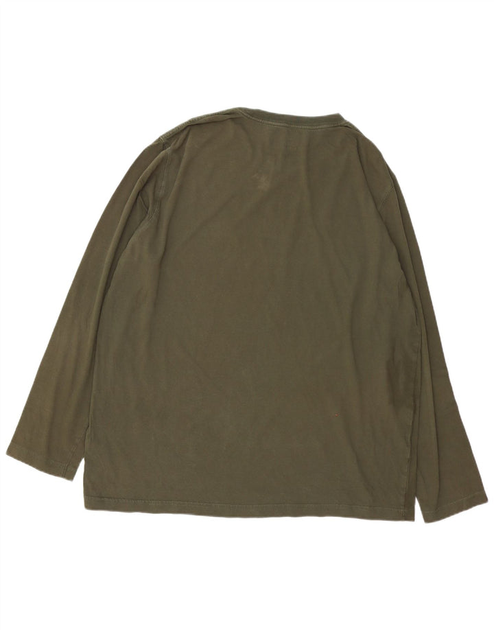 TIMBERLAND Muška majica s dugim rukavima regularnog kroja dugih rukava, kaki pamuk